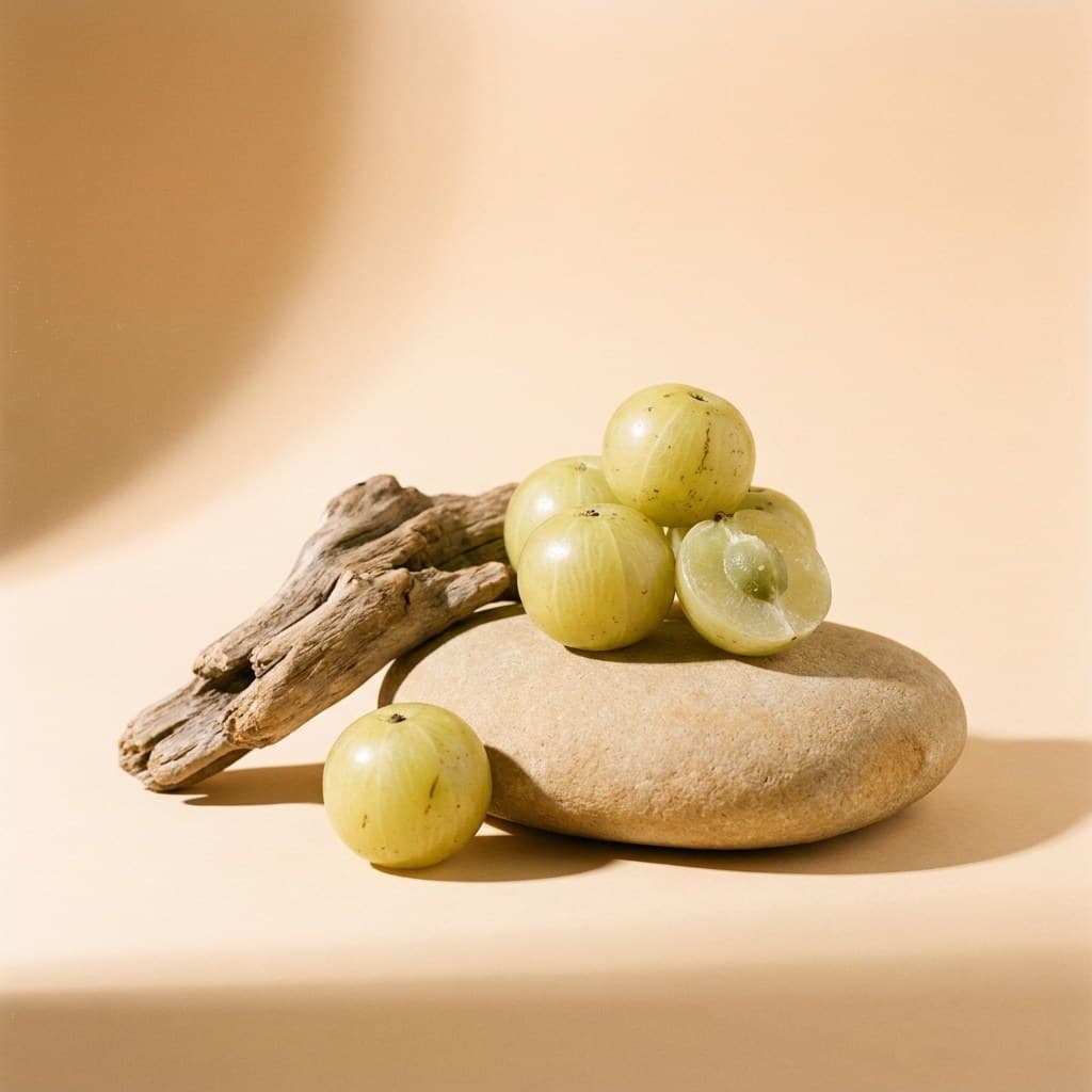 Indian Amla (Phyllanthus emblica), one of the six botanicals in Tulsivedic herbal scalp oil